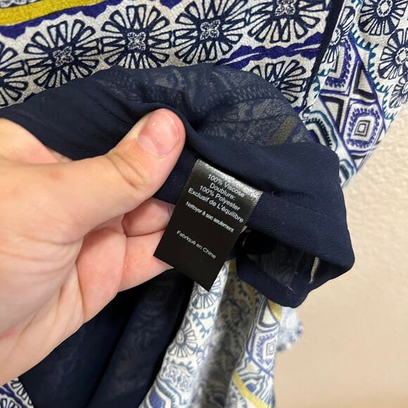 ASTR The Label Navy Multi Medallion Coastal Beach Tie Back Maxi Dress NWT Sz M - Picture 5 of 11